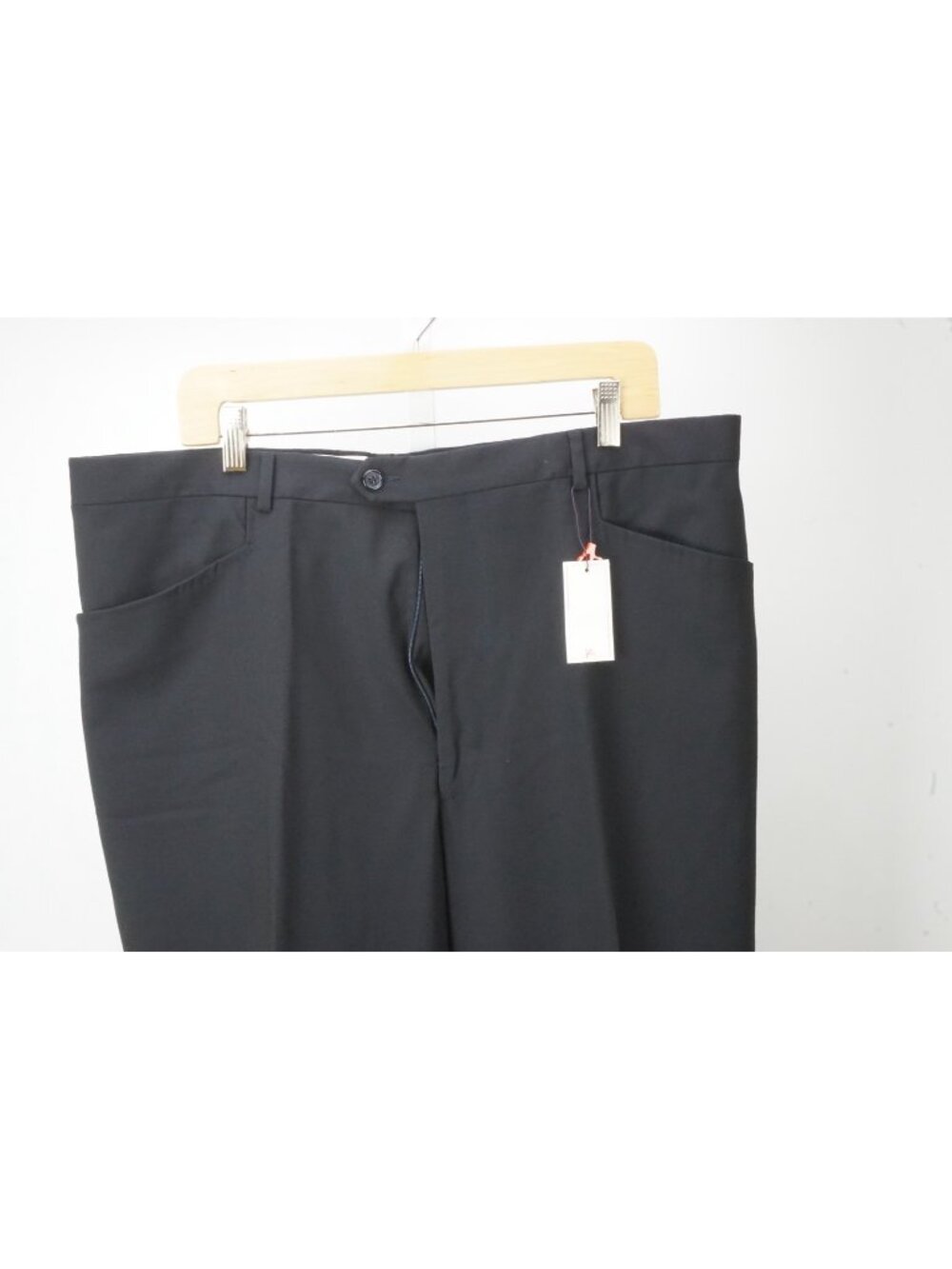 Isaia Solid Dark Blue 100% Wool Mens Dress Pants Sz 58 EU BRAND NEW